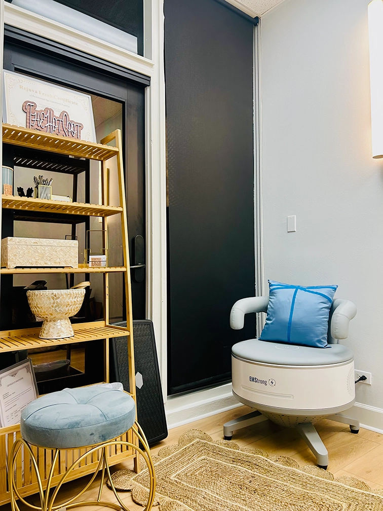 The EMStrong pelvic therapy chair at The Hot Spot, Royal Lahaina